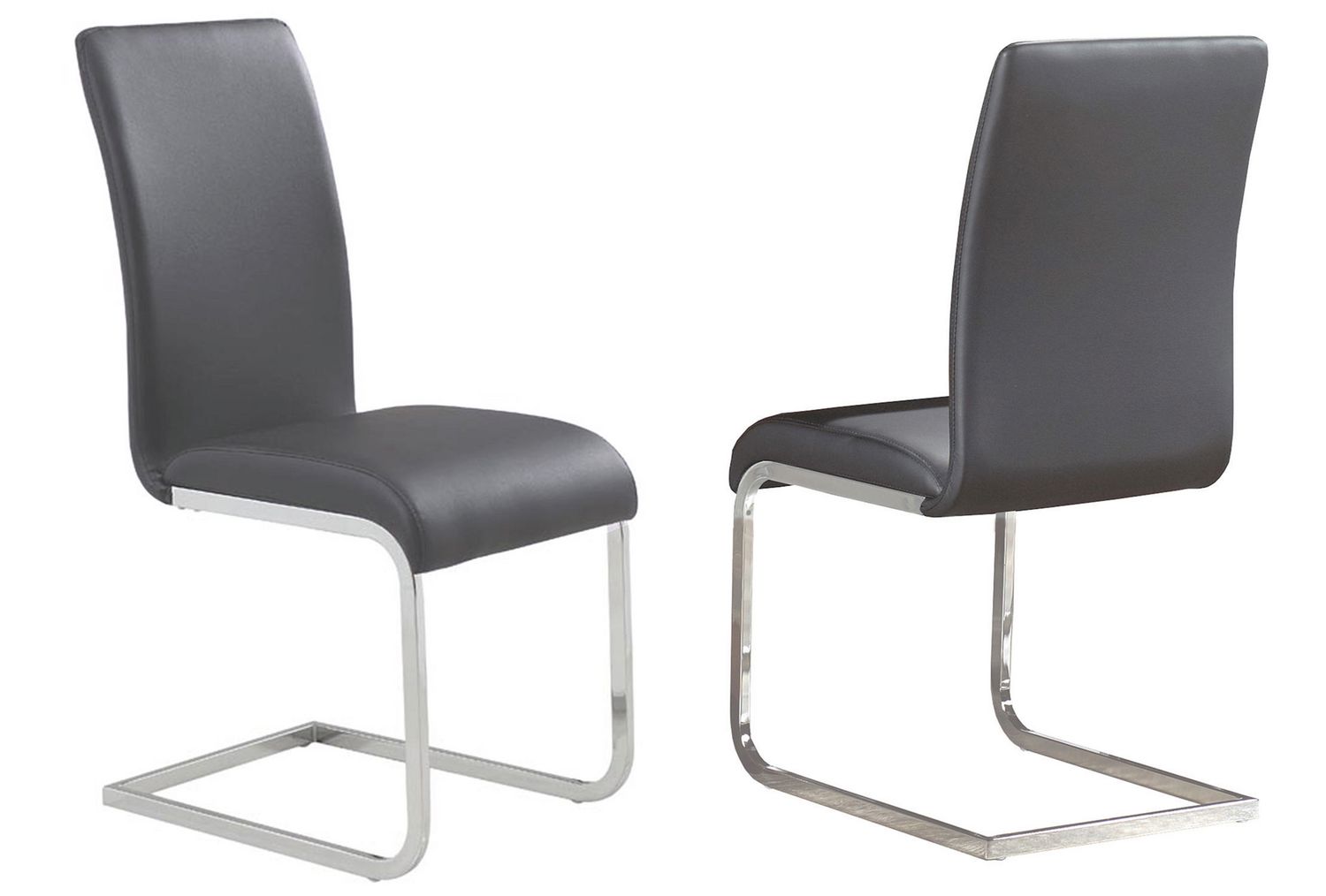 Set Of 2 Faux Leather Dining Chair In, Leather Kitchen Chairs Canada