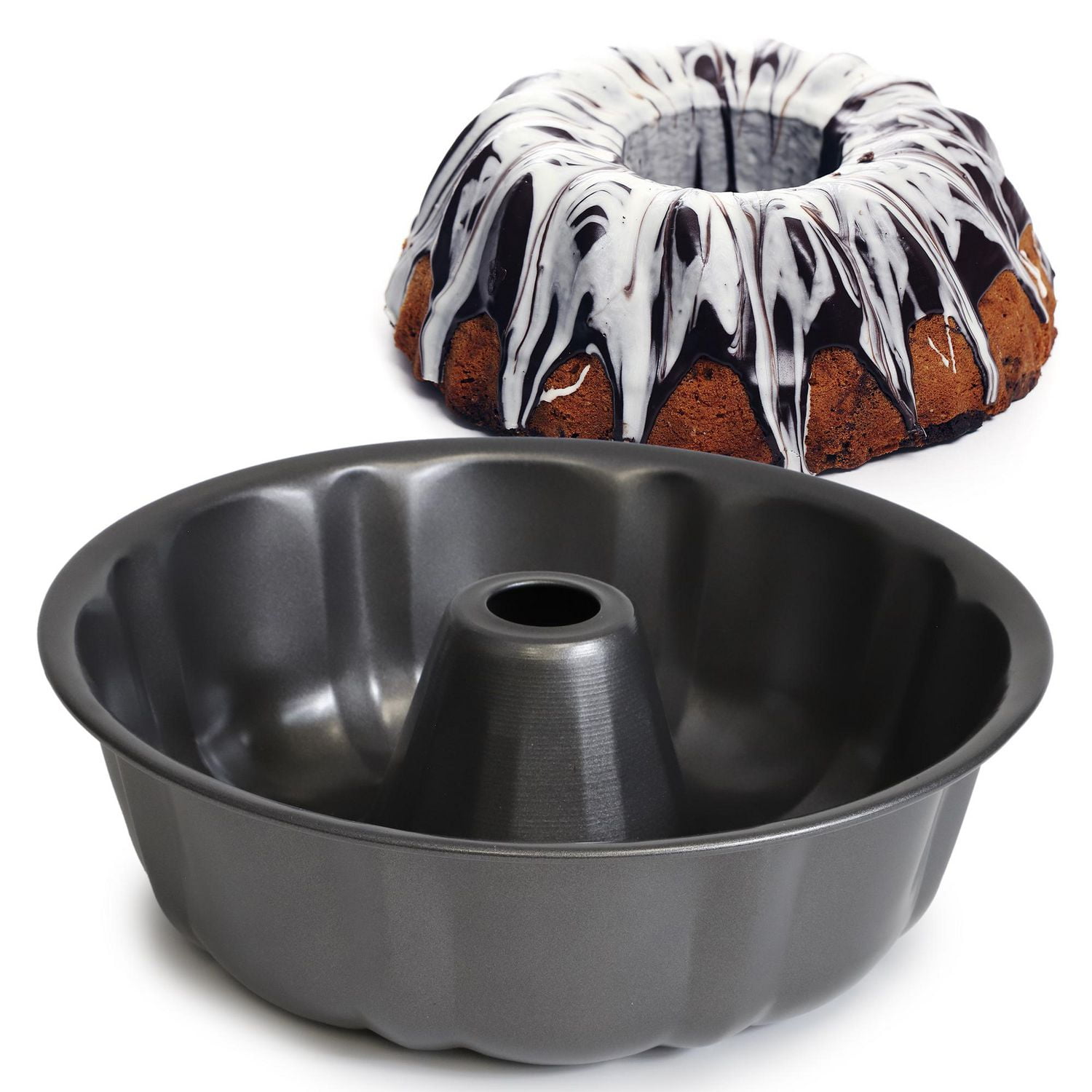 Non Stick Fluted Bundt Pan Size 10 Walmart