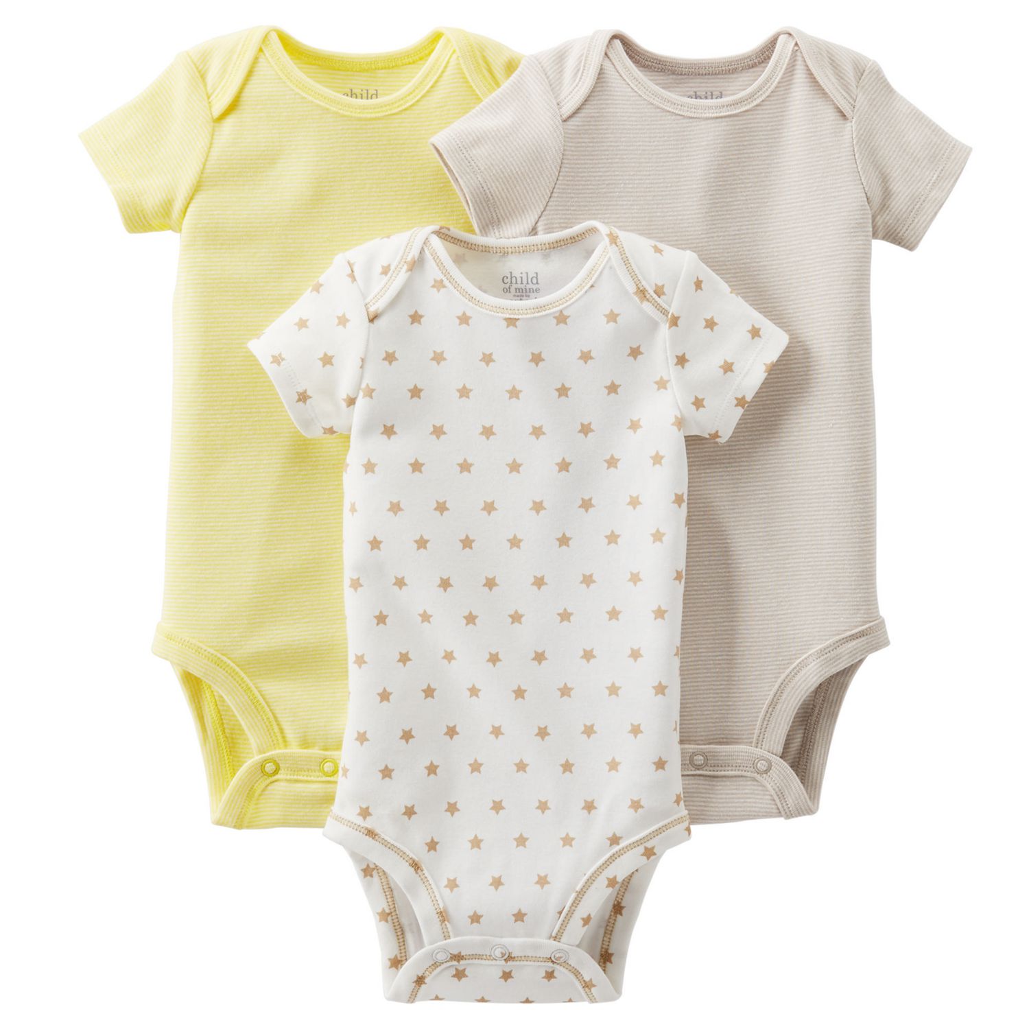 Child of Mine made by Carter's 3-Pack Basic Bodysuits | Walmart Canada