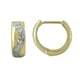 Boucle d'oreille en or jaune de 10 ct polie et taillée diamantée – image 1 sur 2