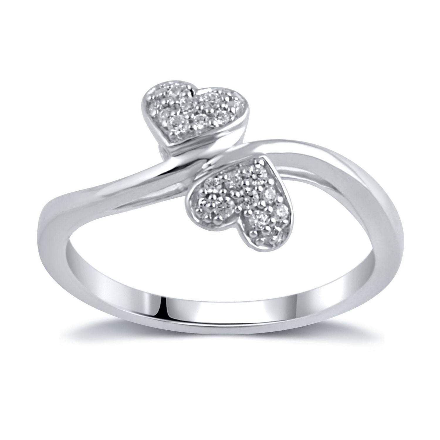 0.09Ct T.W. Diamond Promise Ring in Sterling Silver Walmart Canada