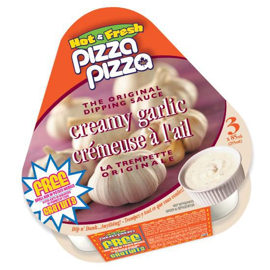 Hot Fresh Pizza Pizza Creamy Garlic The Original Dipping Sauce 