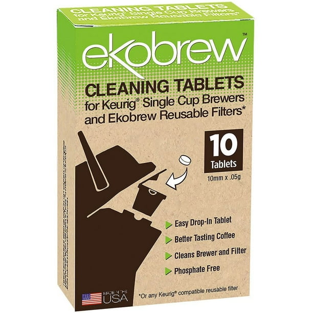 Ekobrew Cleaning Tablets for Keurig® Single Cup Brewers And Ekobrew Reusable Filters 10
