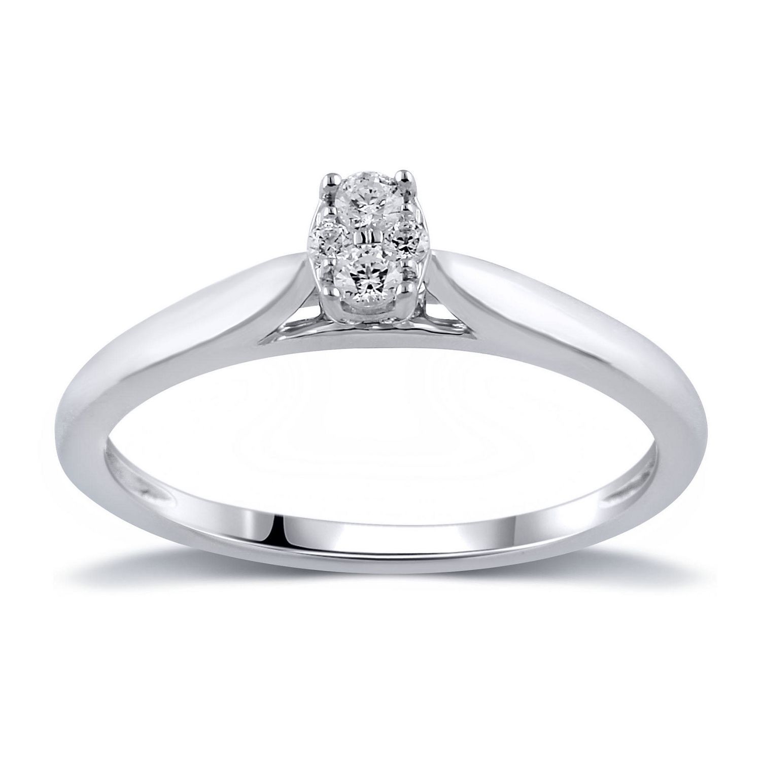 0.09Ct T.W. Diamond infini® Oval Fashion Ring in 10K White Gold ...
