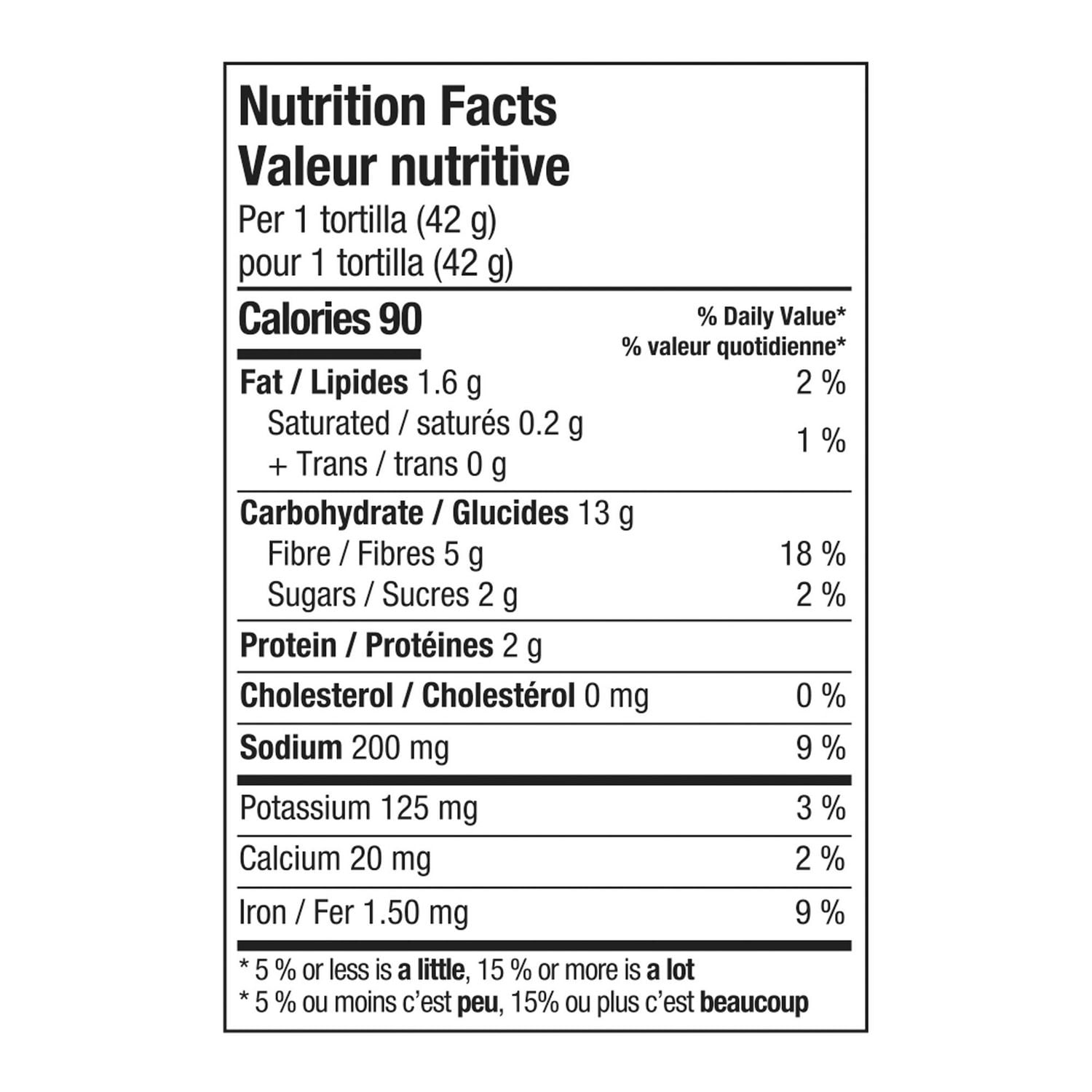 Tortillas originales Promise Gluten Free 4 tortillas, total de 168 g