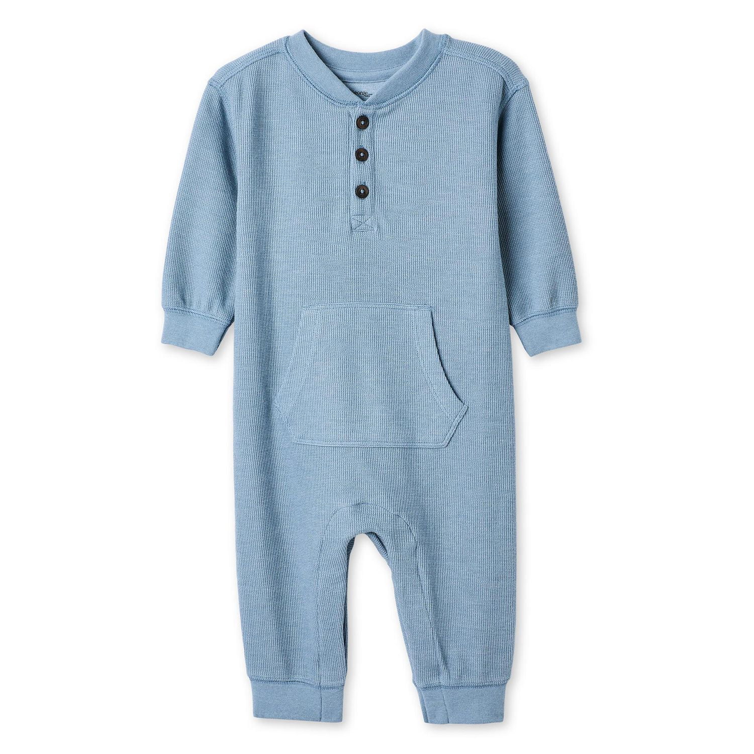 George Baby Boys' Waffle Henley Romper