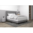 thumbnail image 2 of Modern Fabric Upholstered 54" Double Bed in Light Grey, 2 of 7