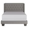 thumbnail image 3 of Modern Fabric Upholstered 54" Double Bed in Light Grey, 3 of 7