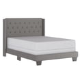 thumbnail image 1 of Modern Fabric Upholstered 54" Double Bed in Light Grey, 1 of 7
