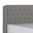 thumbnail image 4 of Modern Fabric Upholstered 54" Double Bed in Light Grey, 4 of 7