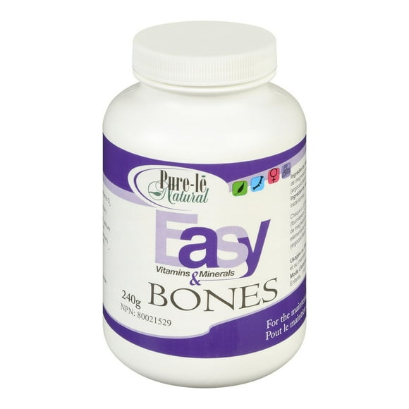 Poudre de calcium et magnésium pour les os Easy Vitamins & Minerals Natural de Pure-lē