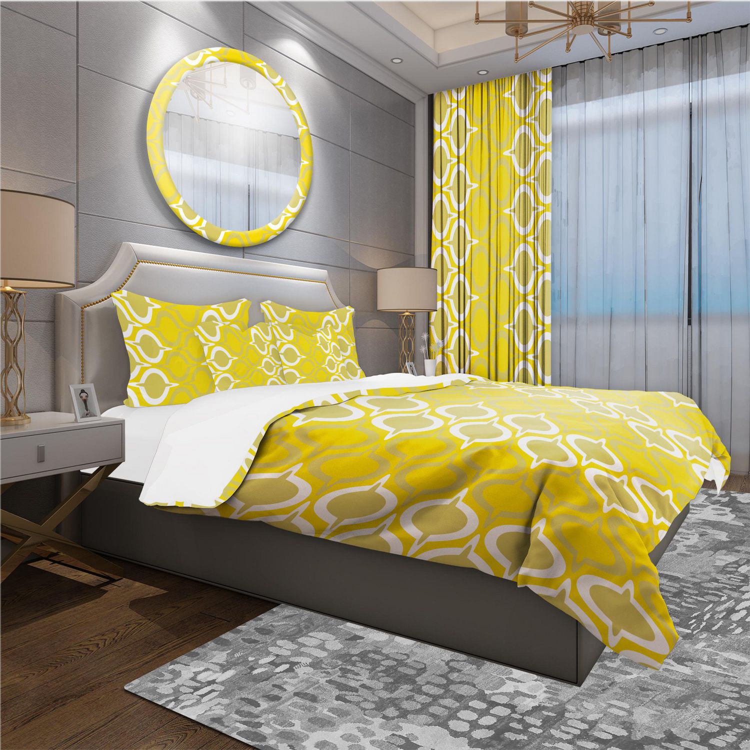 Designart Yellow Pattern Modern Duvet Cover Set Walmart Canada