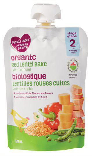 Puree Pour Bebe Biologique Le Choix Des Parents Aux Lentilles Rouges Walmart Canada