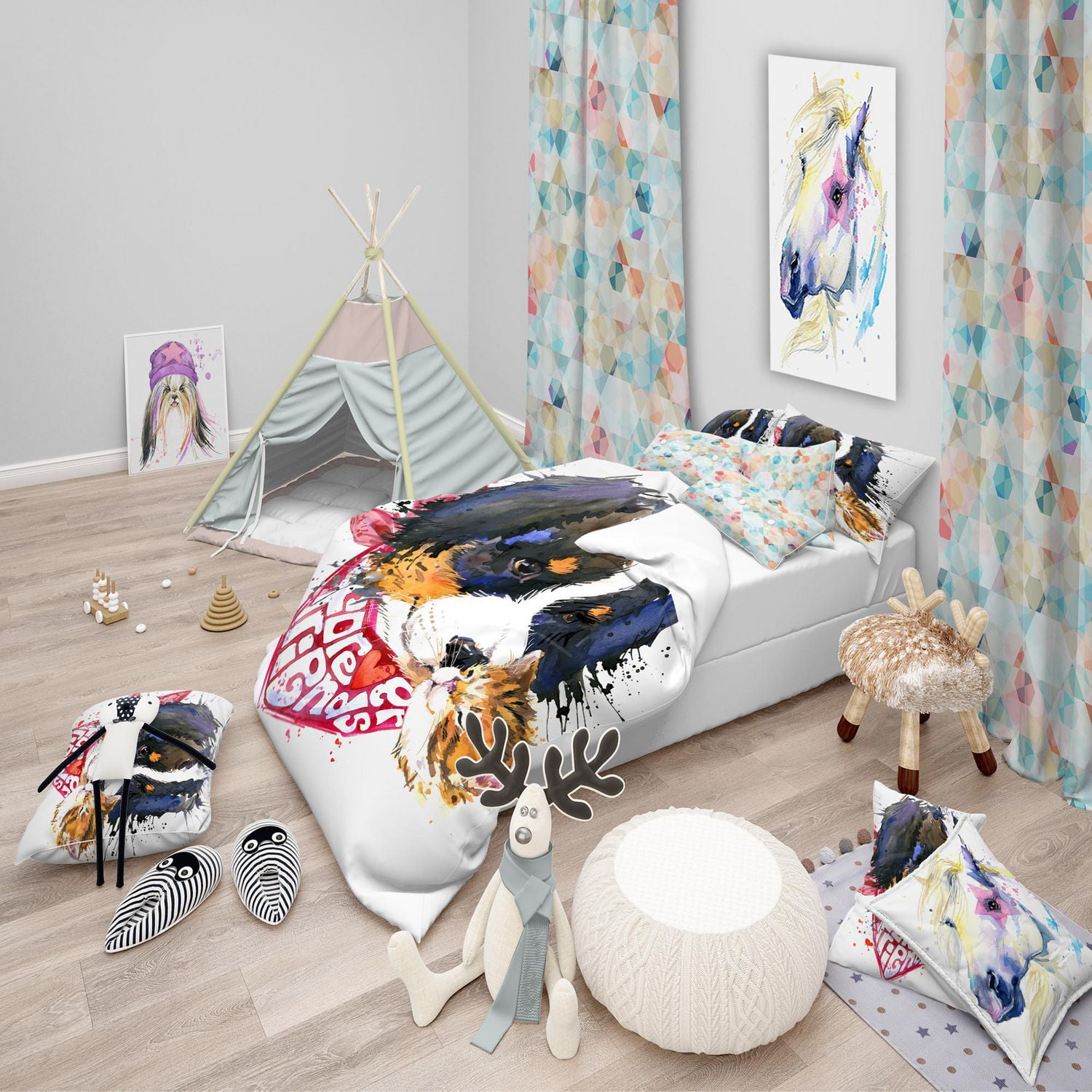 Designart Vintage Italian Door Vintage Duvet Cover Set Walmart Canada