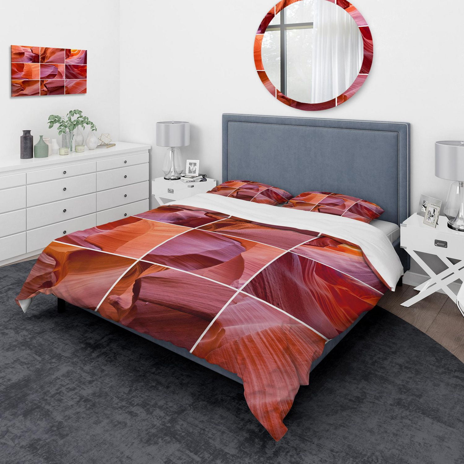 Designart Antelope Canyon Collage Traditional Duvet Cover Set | Walmart ...