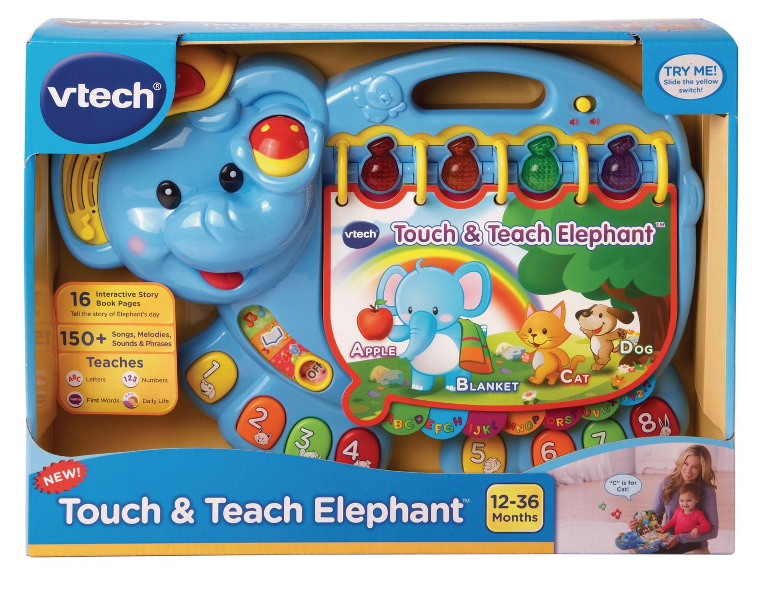 VTech Touch Teach Elephant English Version Walmart