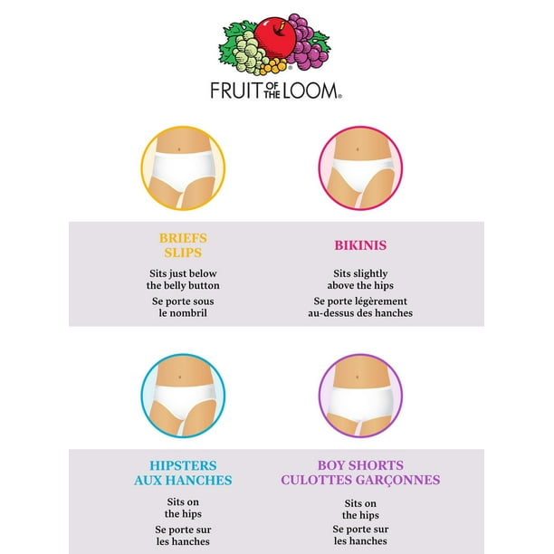 Fruit of the Loom Girls' Seamless Brief Underwear, 6-pack, Sizes 6-16