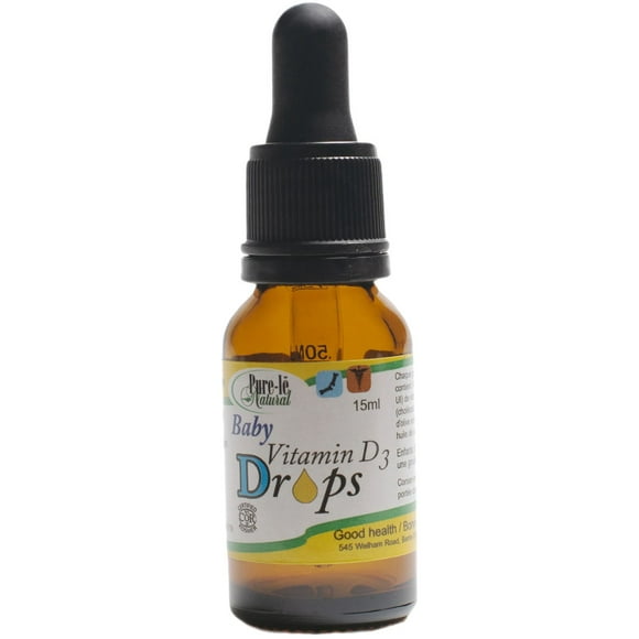 Gouttes de vitamine D3 Natural de Pure-lē pour bébés