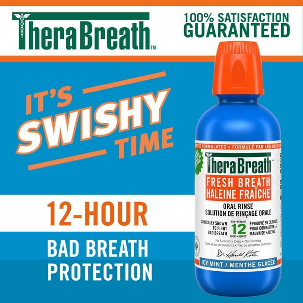 The Breath Co Alcohol Free Mouthwash - Dentist Formulated Oral Rinse for 12  Hours of Fresh Breath - Mild Mint Flavour, 500ml : : Health &  Personal Care