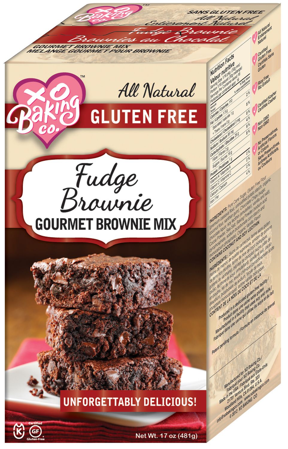 XO Baking Gluten Free Fudge Brownie Mix Walmart Canada