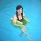 Fauteuil gonflable pour piscine de Flip & Float - Vert – image 1 sur 3