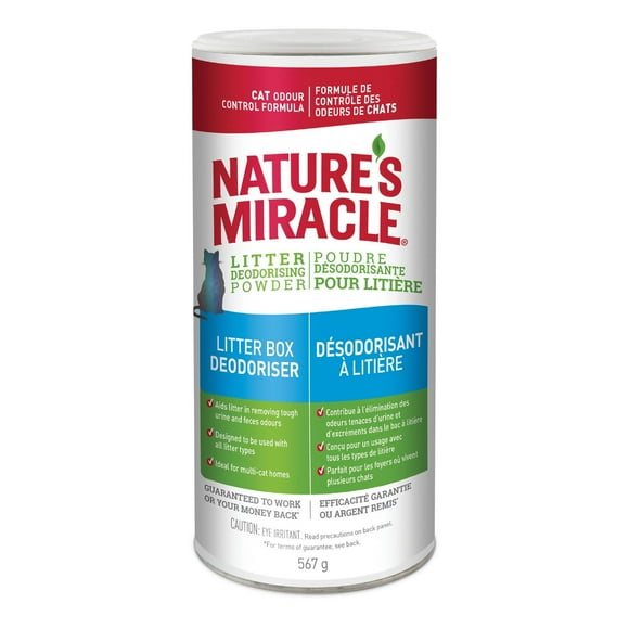 Nature's Miracle Poudre Désodorisante pour Litière, Formule de Contrôle des Odeurs de Chats, 567g