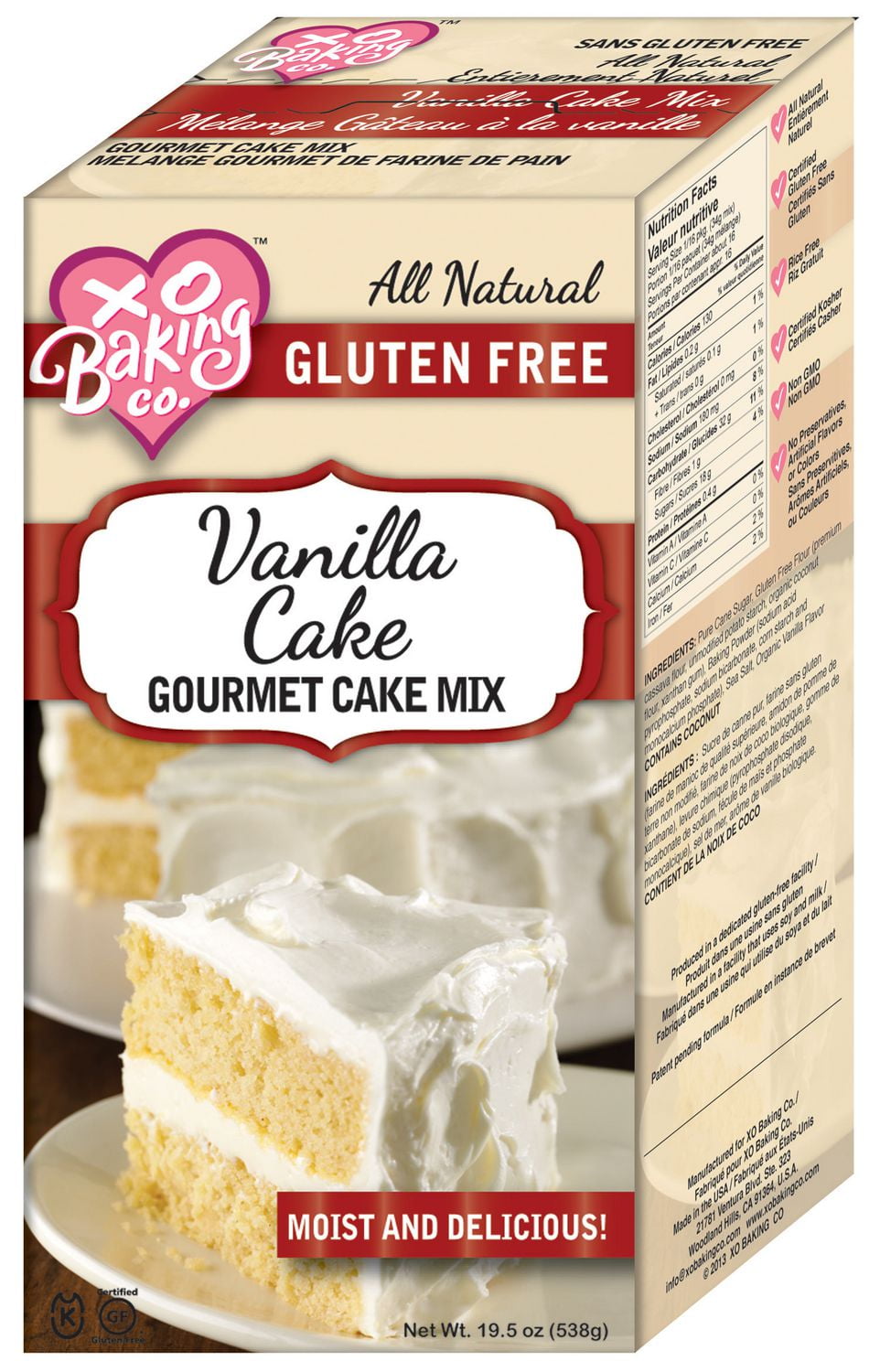 XO Baking Gluten Free Vanilla Cake Mix Walmart Canada