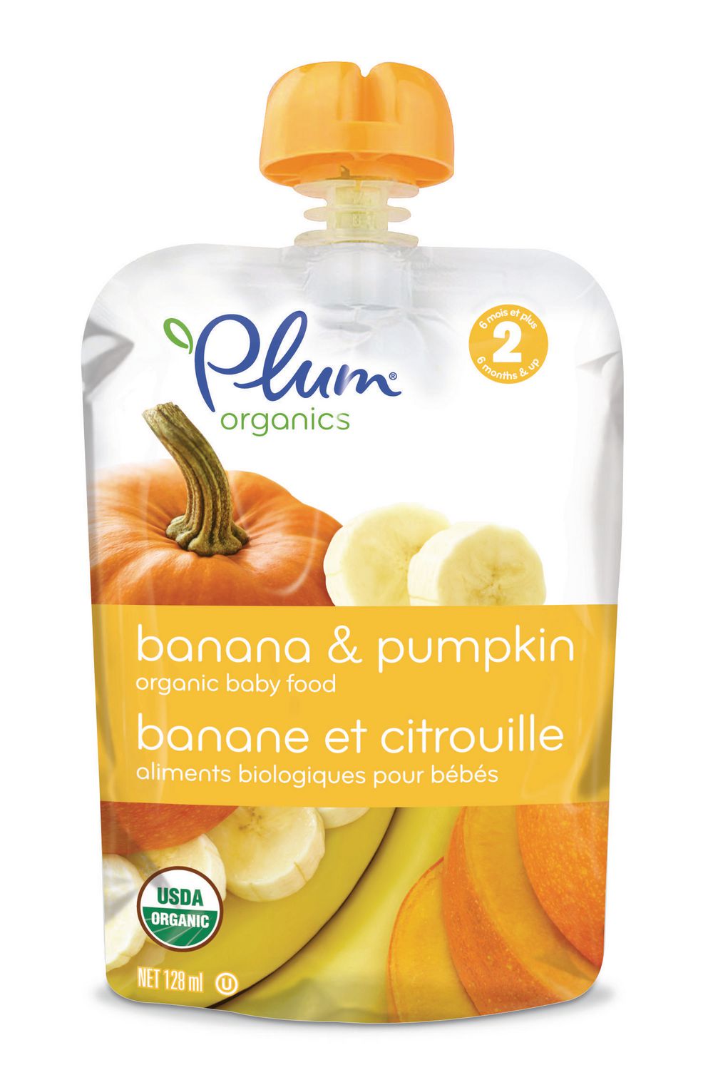 Plum® Organics Plum Banana & Pumpkin Baby Food 128mL Walmart Canada