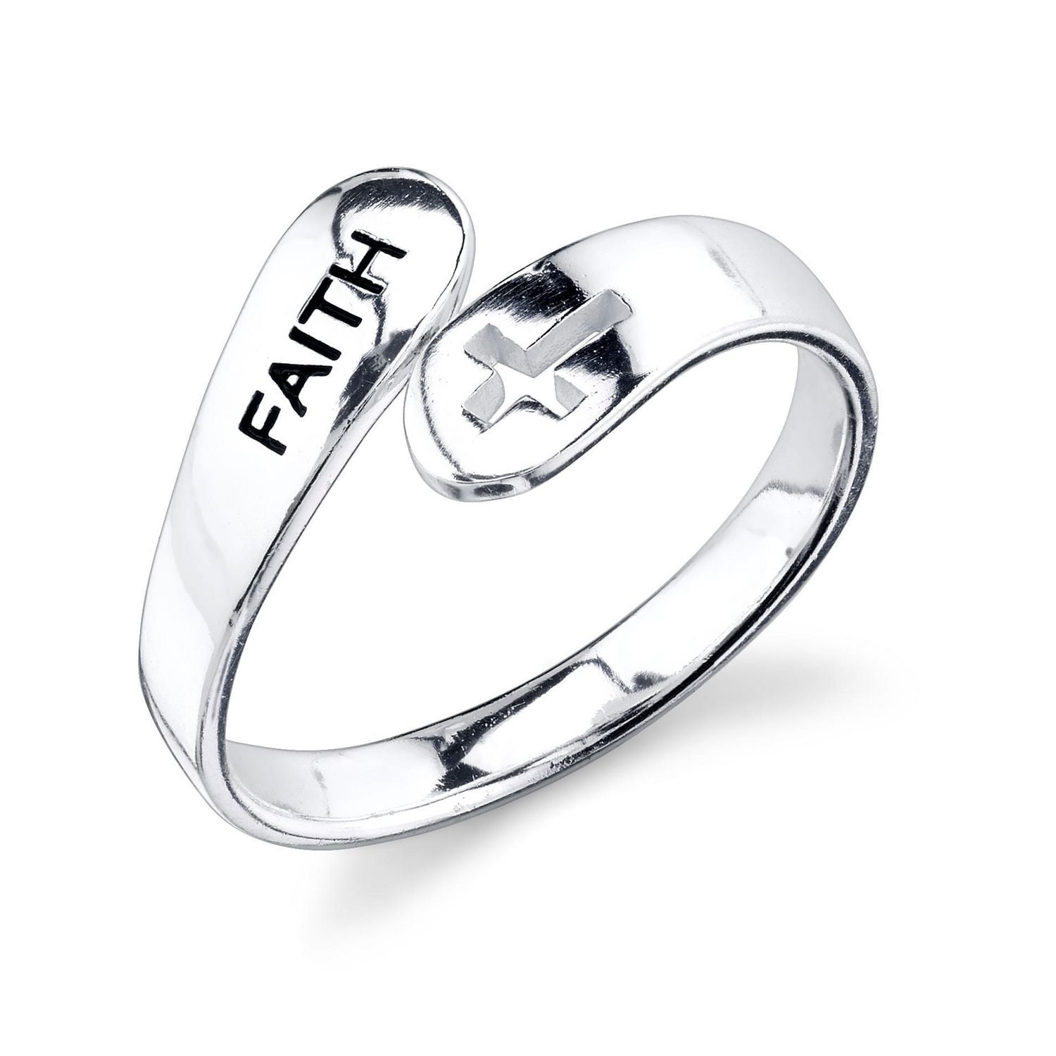 Sterling Silver Faith Cross Ring Walmart Canada