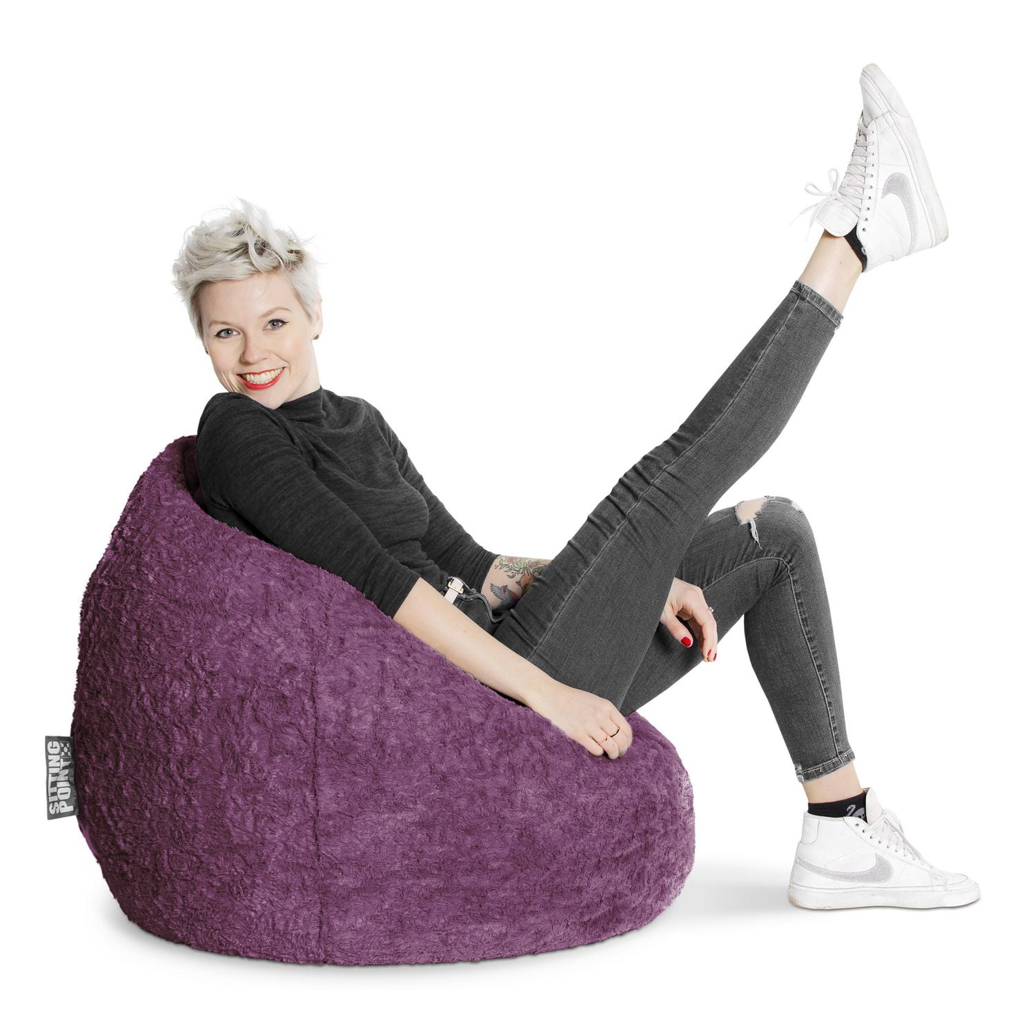 Purple bean bag chair walmart best sale