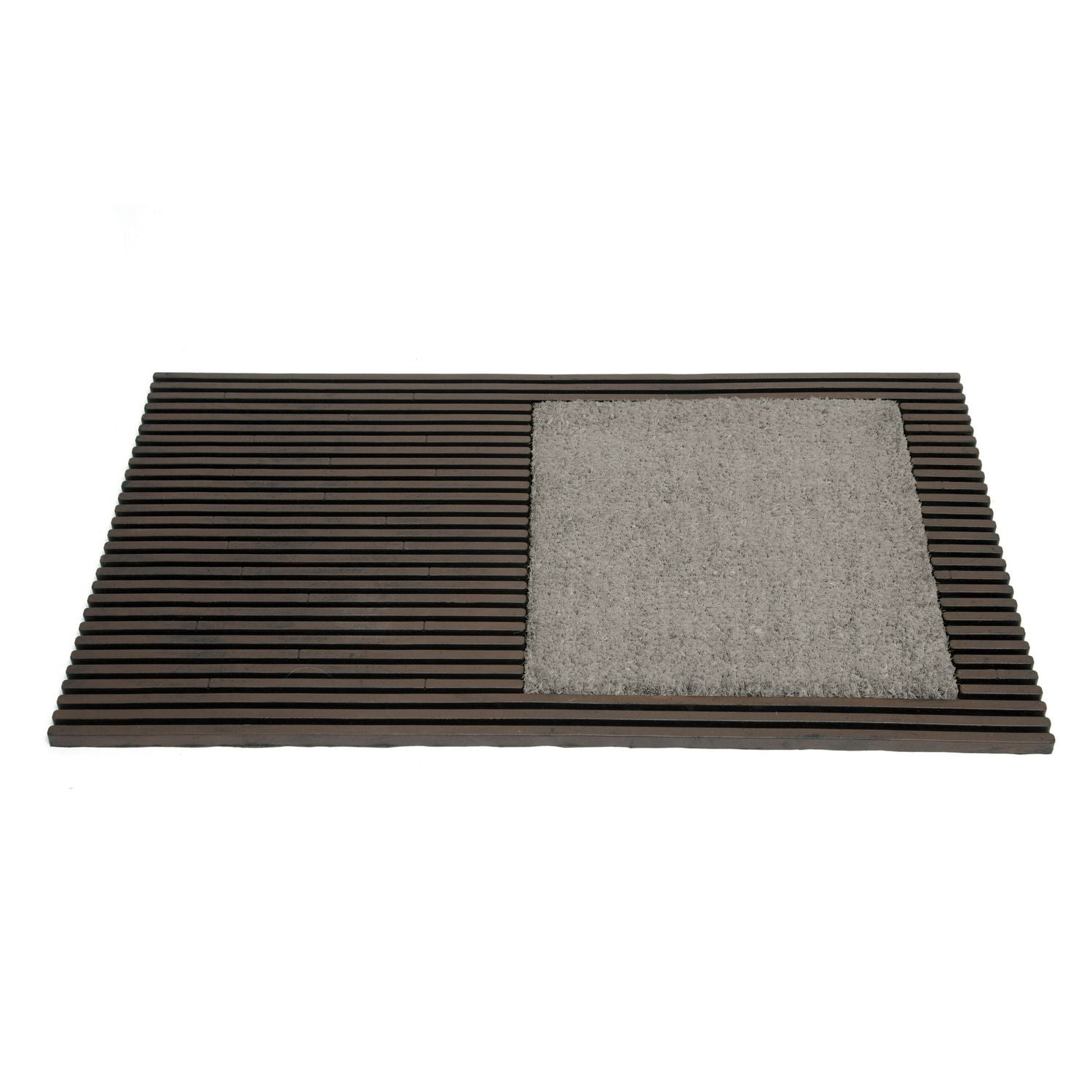 FHE Square Patch Door Mat Brown w/ Grey Patch Walmart Canada