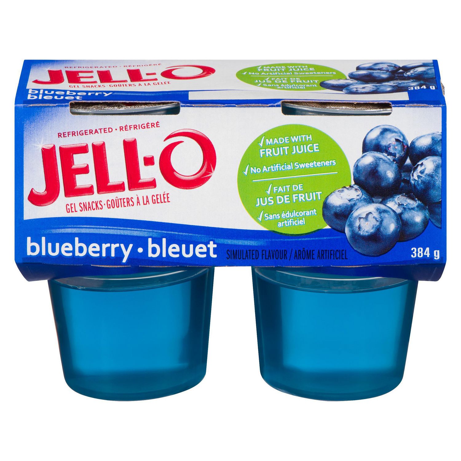 Jell O Refrigerated Gelatin Snacks Blueberry Walmart Canada.