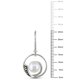 Miabella Boucles d'oreilles avec perles d'eau douce blancshes de culture 7-7.5 mm et accent de diamants en argent sterling – image 2 sur 2