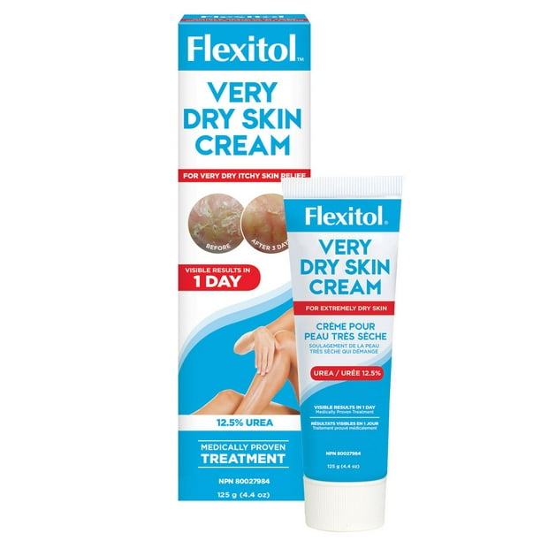 Crème pour la peau très sèche de Flexitol, 125 g, 12,5 % d'urée
