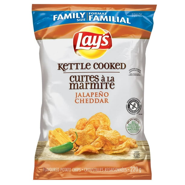 Lay's Kettle Cooked Jalapeno Cheddar Potato Chips Walmart.ca