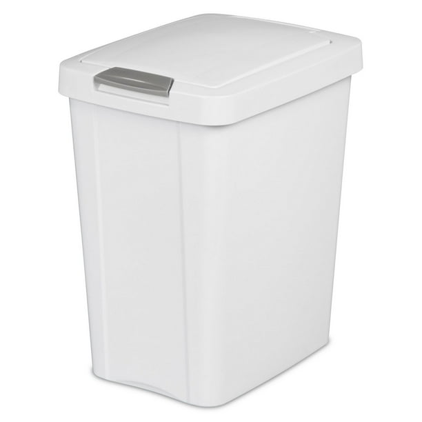 Sterilite Corbeille à déchets 28L TouchTop - Blanc 28L