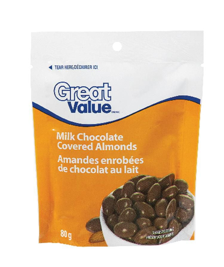 Great Value Milk Chocolate Covered Almonds Walmart Canada
