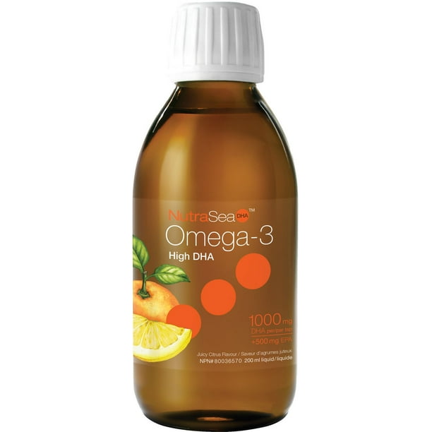 Liquide Oméga-3 DHA de NutraSea aux agrumes
