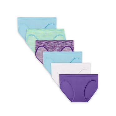 Fruit of the Loom Girls Seamless Bikini Underwear, 6-Pack