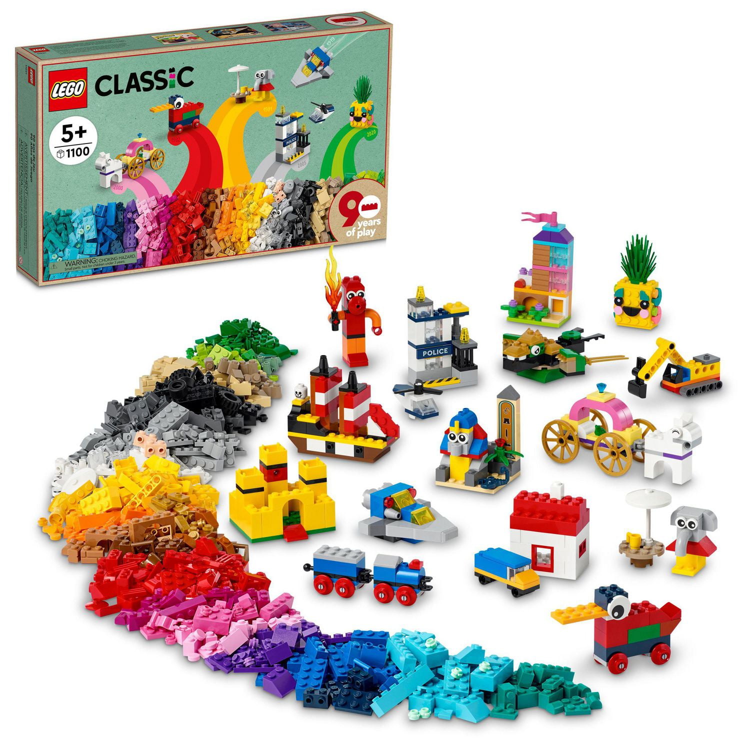 LEGO Classic 90 Years of Play 11021 Toy Building Kit (1100 Pieces