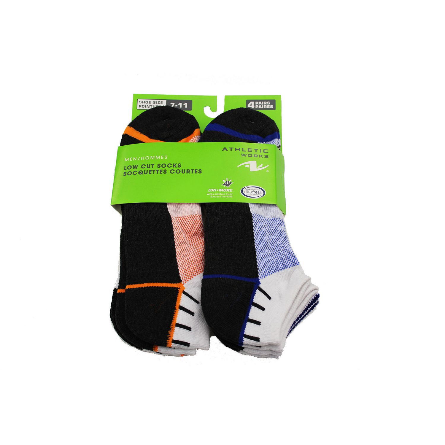 Athletic Works Men's Sport Low Cut Socks, Pack of 4 Walmart Canada