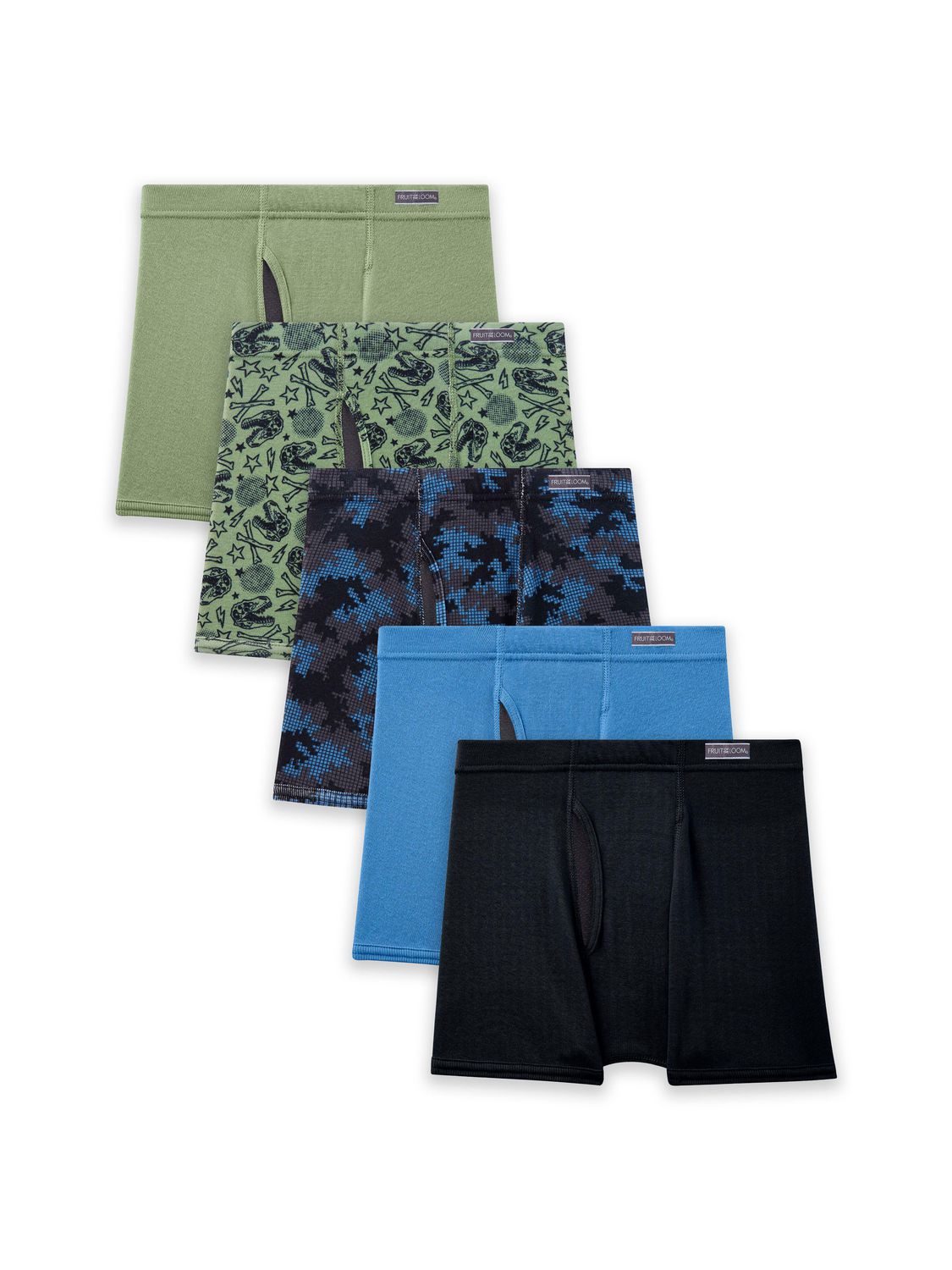 Fruit of the Loom Boys' Tag Free 3-Pack Boxer Briefs - Assorted Prints -  Loral Boutique