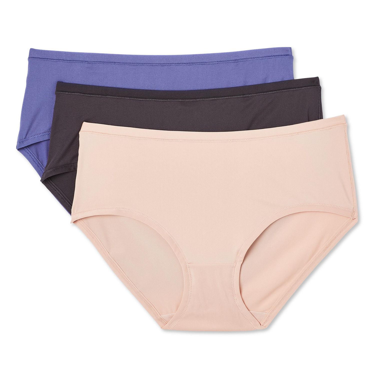George Women's Super Stretch Microfibre Midi Briefs 3-Pack, Sizes S-XL