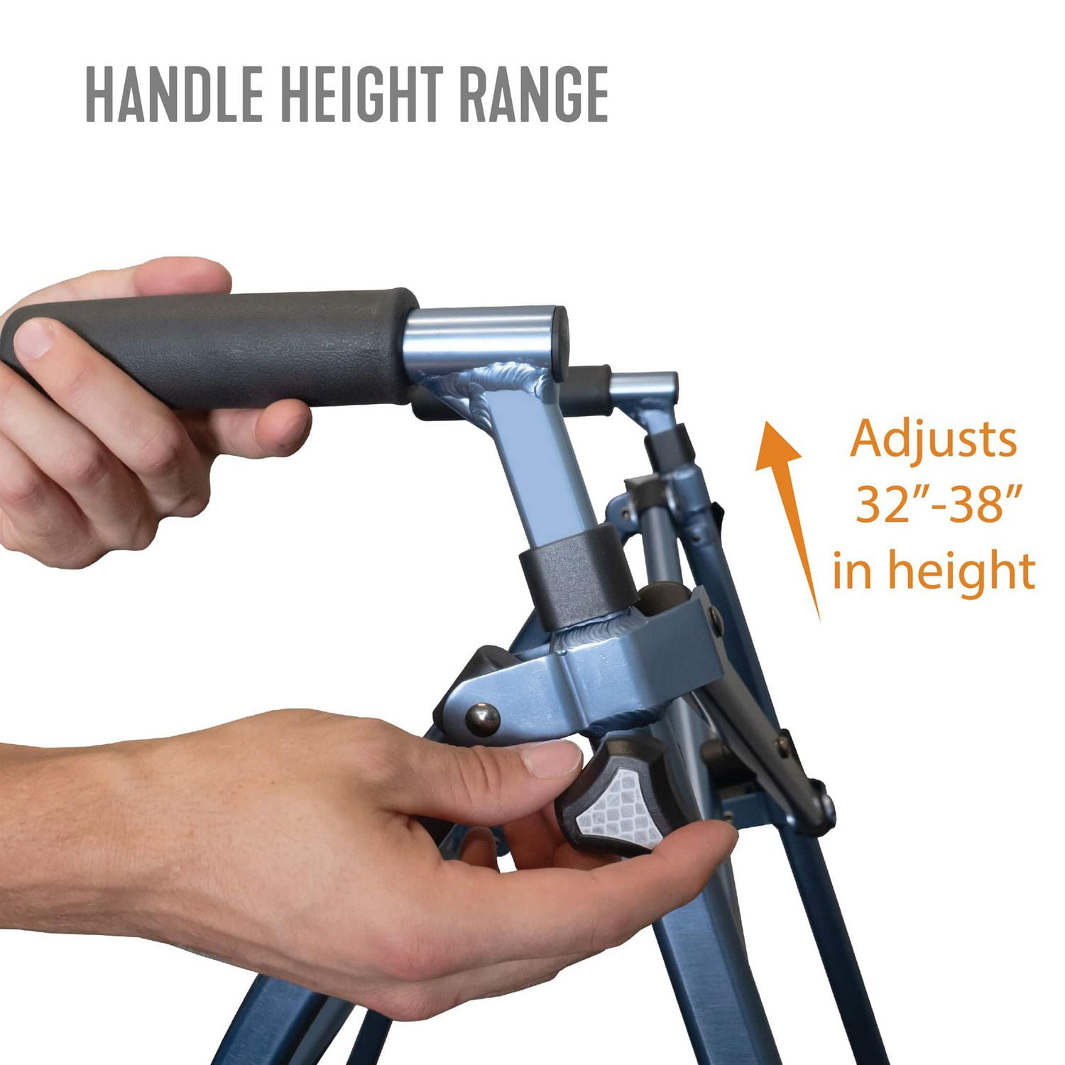 Stander Wonder Walker Plus, déambulateur pliable léger pour personnes âgées, déambulateur de voyage pliable EZ Fold-N-Go avec roues, patins et panier, déambulateur standard compact