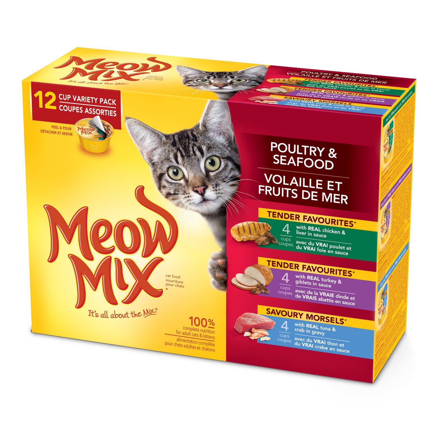 Meow Mix Poultry & Seafood Cat Food Variety 12 Pack Walmart Canada