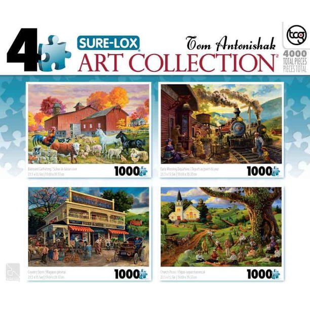 Puzzlers Collection Set 4 IN 1 PUZZLERS ART COLLECTION™ - 1000 PC MULTI PACK ASSORTMENT ...