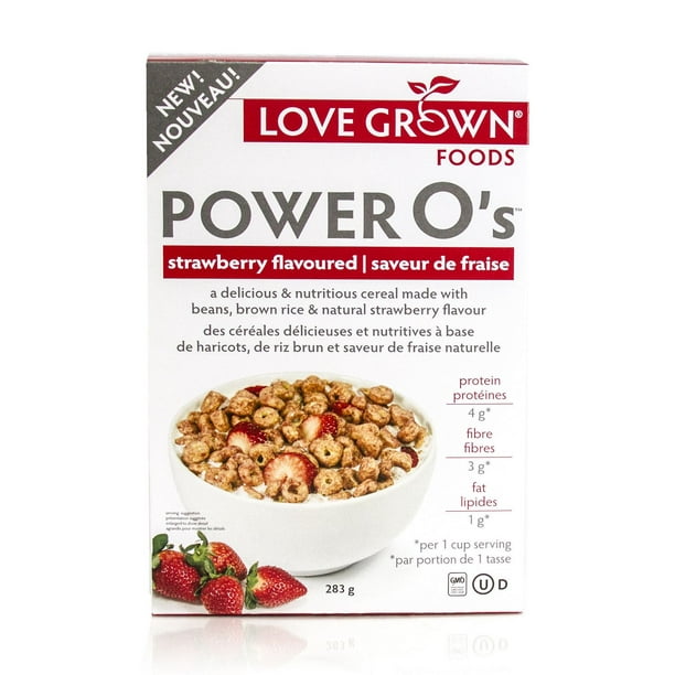 Céréales « Power O's » de Love Grown - fraise