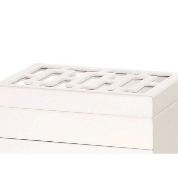 SMALL MIRROR AND RECTANGULAR DESIGN TOP JEWELLERY BOX 