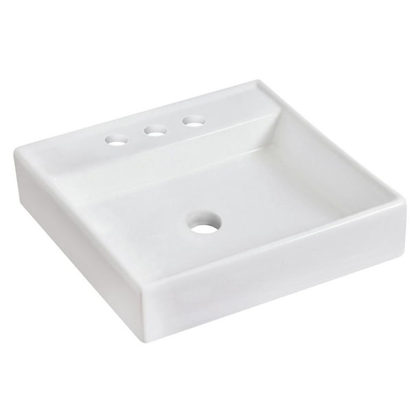 American Imaginations 48-in. W Floor Mount White Vanity Set for 1 Hole Drilling