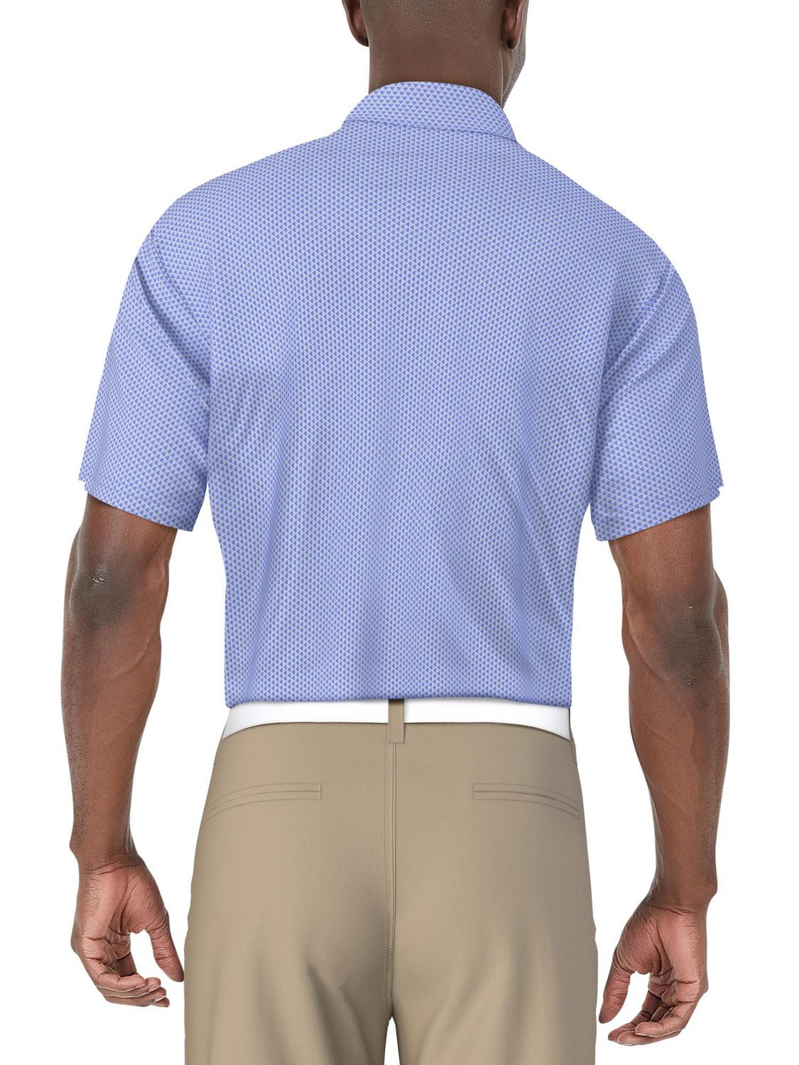 Ben Hogan Men's Birdseye Geometric Print Jacquard Golf Polo Shirt